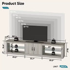 Mobile TV Bestier da 70 con LED per TV fino a 75, Centro d'Intrattenimento per Soggiorno