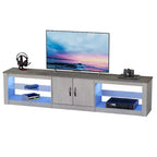 Mobile TV Bestier da 70 con LED per TV fino a 75, Centro d'Intrattenimento per Soggiorno