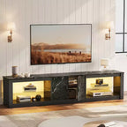 Mobile TV Bestier da 70 con LED per TV fino a 75, Centro d'Intrattenimento per Soggiorno