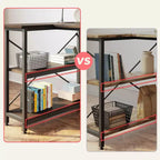 Bestier Scrivania ad angolo a L piccola con ripiani, scrivania da lavoro per studio da 120 cm, workstation per ufficio domestico per piccoli spazi