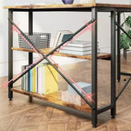 Bestier Scrivania ad angolo a L piccola con ripiani, scrivania da lavoro per studio da 120 cm, workstation per ufficio domestico per piccoli spazi