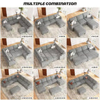 Belffin 22.8 Modulo Monoposto - Divano Compatto in Ciniglia con Contenitore Nascosto e Montaggio Senza Attrezzi