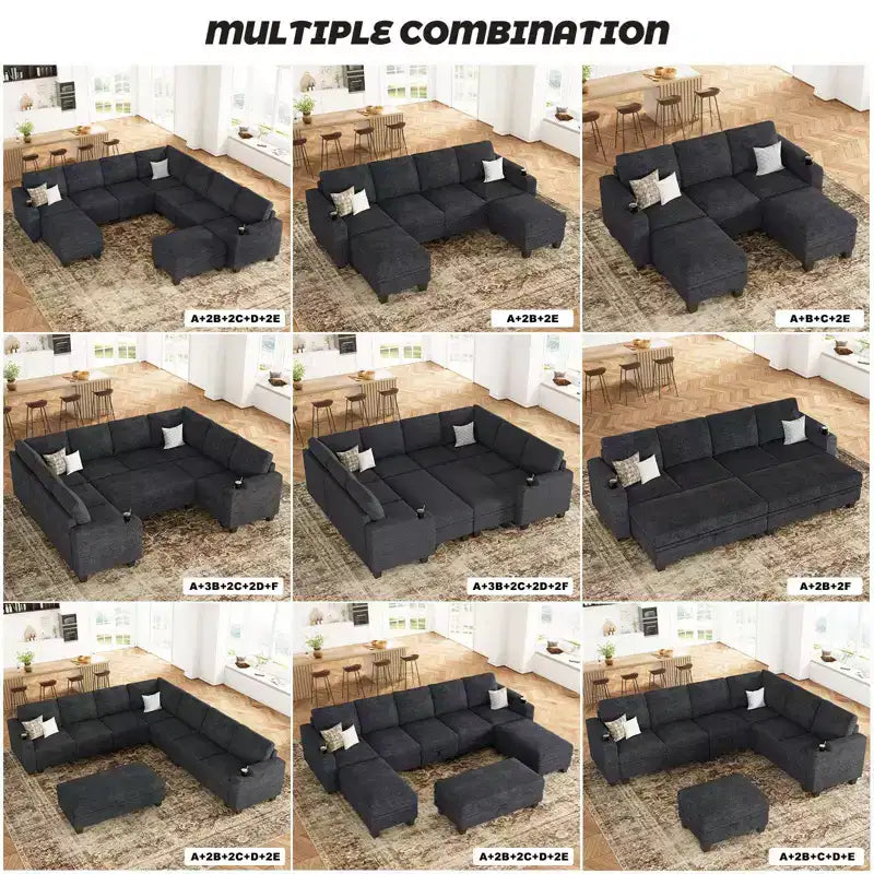 Belffin 22.8 Modulo Monoposto - Divano Compatto in Ciniglia con Contenitore Nascosto e Montaggio Senza Attrezzi
