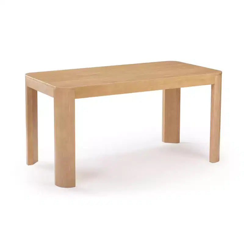 Tavolo da pranzo Contour Plank+Beam, tavolo da cucina in legno massello da 60, tavolo rotondo moderno per 4, tavolo da cucina e da pranzo rettangolare in legno per la casa