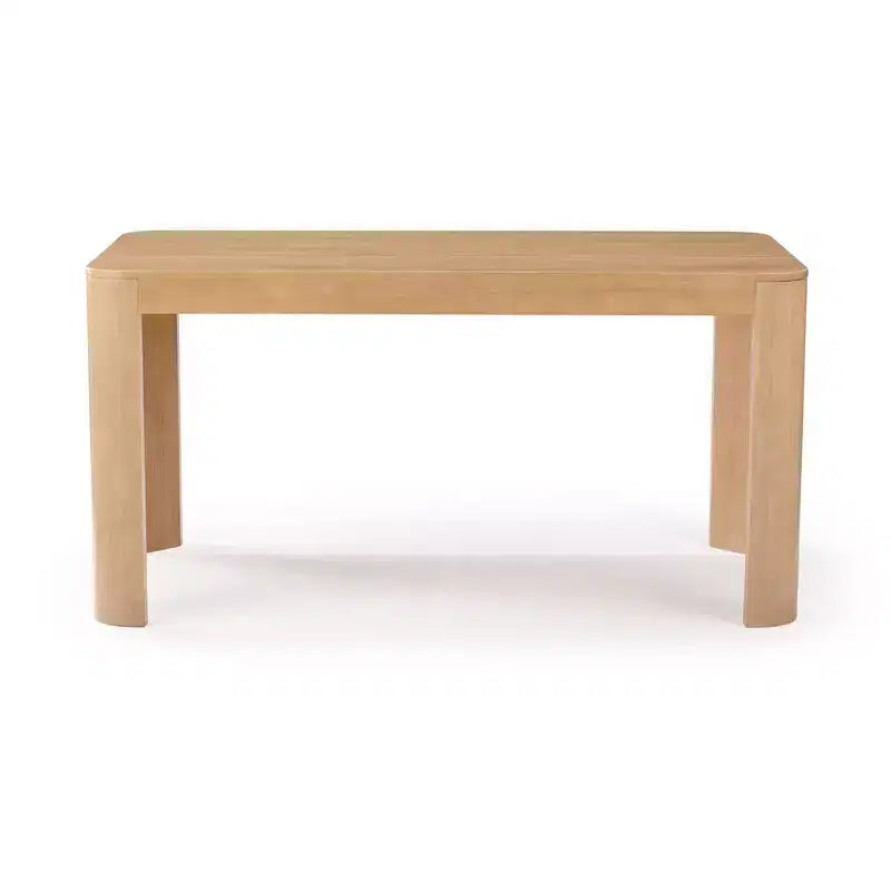 Tavolo da pranzo Contour Plank+Beam, tavolo da cucina in legno massello da 60, tavolo rotondo moderno per 4, tavolo da cucina e da pranzo rettangolare in legno per la casa