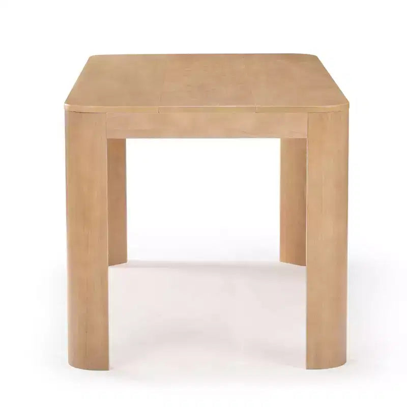 Tavolo da pranzo Contour Plank+Beam, tavolo da cucina in legno massello da 60, tavolo rotondo moderno per 4, tavolo da cucina e da pranzo rettangolare in legno per la casa