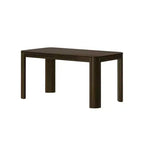 Tavolo da pranzo Contour Plank+Beam, tavolo da cucina in legno massello da 60, tavolo rotondo moderno per 4, tavolo da cucina e da pranzo rettangolare in legno per la casa
