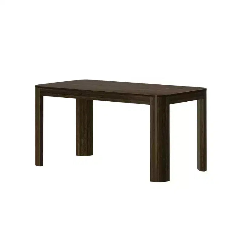 Tavolo da pranzo Contour Plank+Beam, tavolo da cucina in legno massello da 60, tavolo rotondo moderno per 4, tavolo da cucina e da pranzo rettangolare in legno per la casa