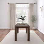 Tavolo da pranzo Contour Plank+Beam, tavolo da cucina in legno massello da 60, tavolo rotondo moderno per 4, tavolo da cucina e da pranzo rettangolare in legno per la casa