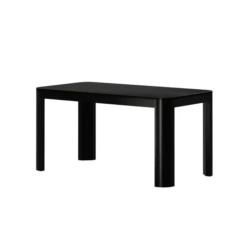 Tavolo da pranzo Contour Plank+Beam, tavolo da cucina in legno massello da 60, tavolo rotondo moderno per 4, tavolo da cucina e da pranzo rettangolare in legno per la casa