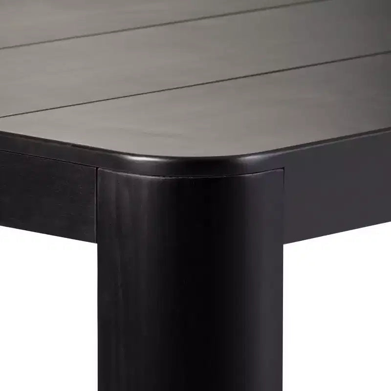 Tavolo da pranzo Contour Plank+Beam, tavolo da cucina in legno massello da 60, tavolo rotondo moderno per 4, tavolo da cucina e da pranzo rettangolare in legno per la casa