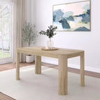 Tavolo da pranzo Contour Plank+Beam, tavolo da cucina in legno massello da 60, tavolo rotondo moderno per 4, tavolo da cucina e da pranzo rettangolare in legno per la casa