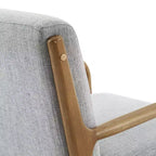 Poltrona imbottita Okak Leisure, 1 pz, in legno massello, stile Mid-Century, per lettura, soggiorno, camera da letto, sala d'attesa