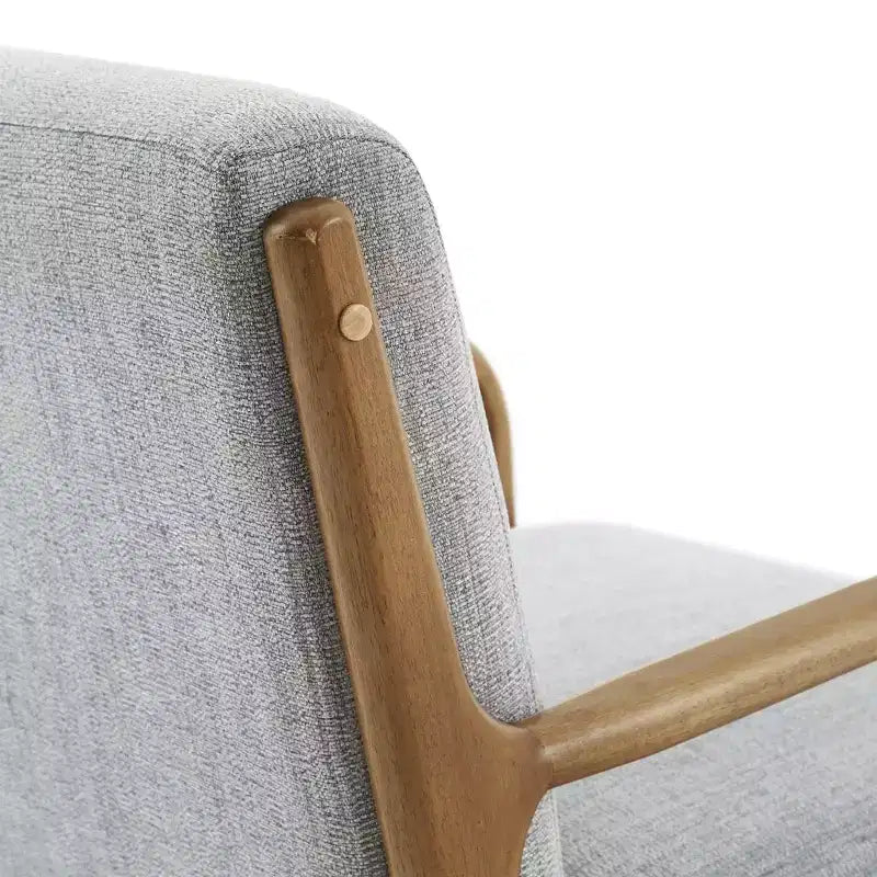 Poltrona imbottita Okak Leisure, 1 pz, in legno massello, stile Mid-Century, per lettura, soggiorno, camera da letto, sala d'attesa