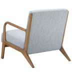 Poltrona imbottita Okak Leisure, 1 pz, in legno massello, stile Mid-Century, per lettura, soggiorno, camera da letto, sala d'attesa
