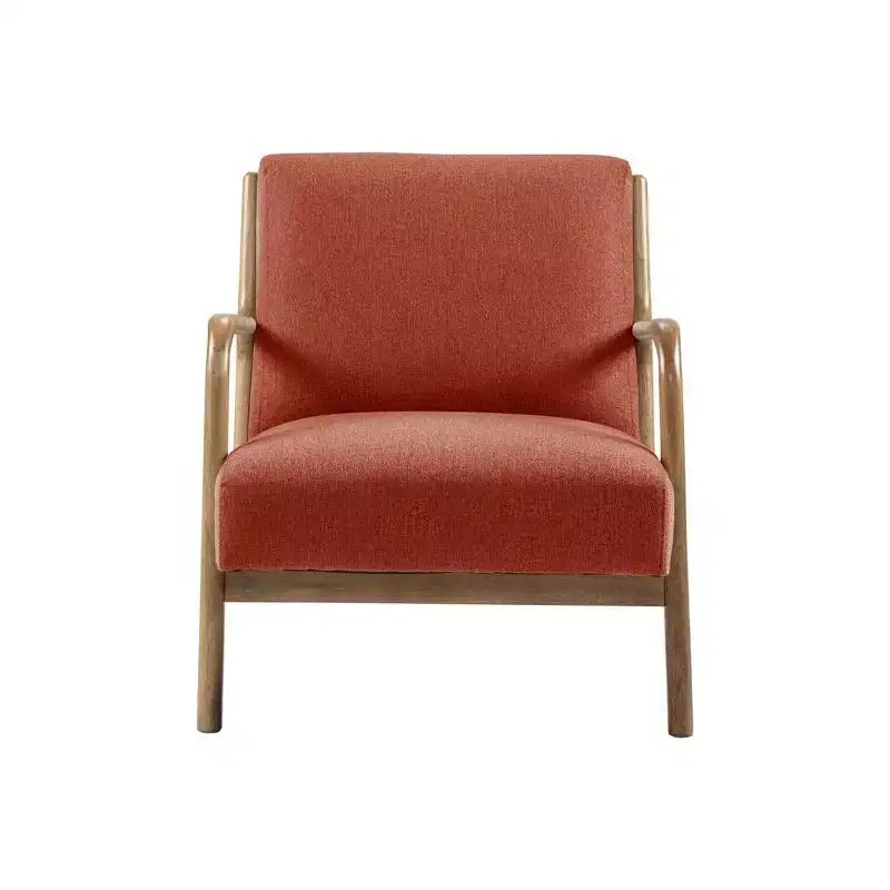 Poltrona imbottita Okak Leisure, 1 pz, in legno massello, stile Mid-Century, per lettura, soggiorno, camera da letto, sala d'attesa