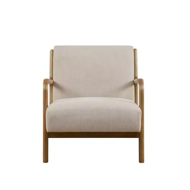 Poltrona imbottita Okak Leisure, 1 pz, in legno massello, stile Mid-Century, per lettura, soggiorno, camera da letto, sala d'attesa
