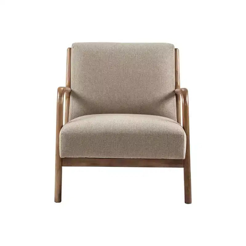 Poltrona imbottita Okak Leisure, 1 pz, in legno massello, stile Mid-Century, per lettura, soggiorno, camera da letto, sala d'attesa