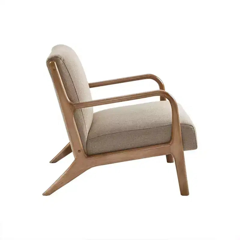 Poltrona imbottita Okak Leisure, 1 pz, in legno massello, stile Mid-Century, per lettura, soggiorno, camera da letto, sala d'attesa