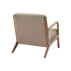 Poltrona imbottita Okak Leisure, 1 pz, in legno massello, stile Mid-Century, per lettura, soggiorno, camera da letto, sala d'attesa