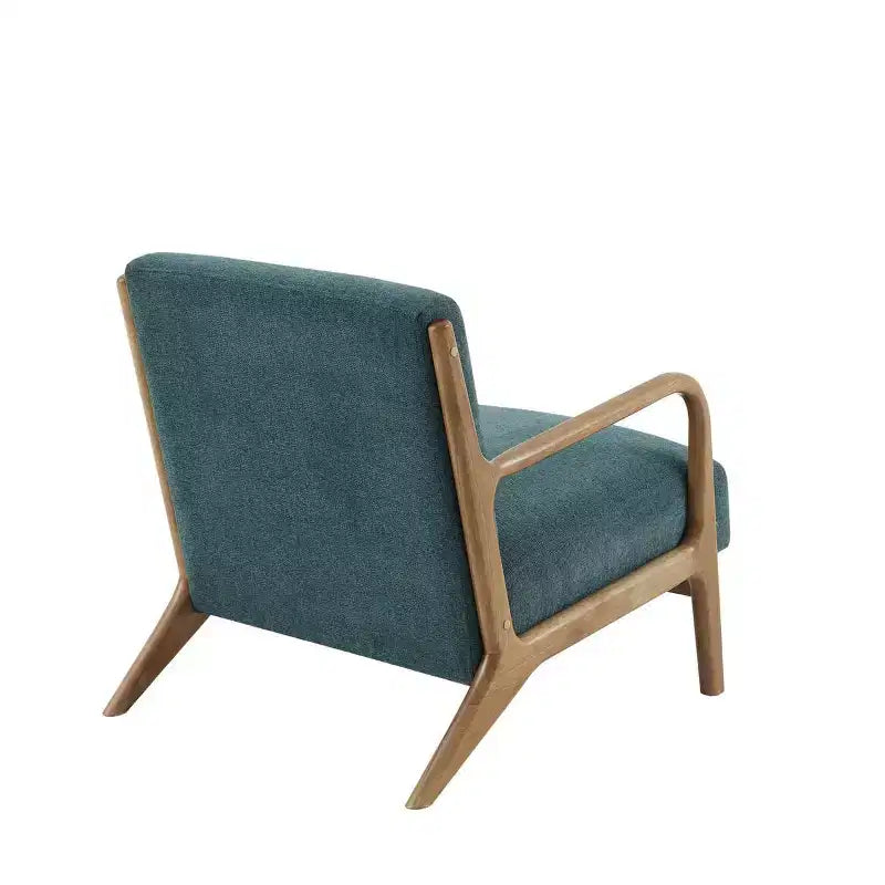 Poltrona imbottita Okak Leisure, 1 pz, in legno massello, stile Mid-Century, per lettura, soggiorno, camera da letto, sala d'attesa