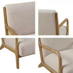 Poltrona imbottita Okak Leisure, 1 pz, in legno massello, stile Mid-Century, per lettura, soggiorno, camera da letto, sala d'attesa