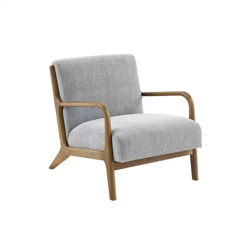 Poltrona imbottita Okak Leisure, 1 pz, in legno massello, stile Mid-Century, per lettura, soggiorno, camera da letto, sala d'attesa
