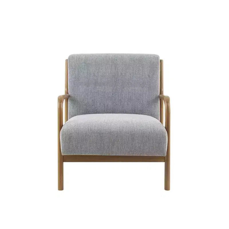 Poltrona imbottita Okak Leisure, 1 pz, in legno massello, stile Mid-Century, per lettura, soggiorno, camera da letto, sala d'attesa
