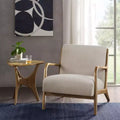 Poltrona imbottita Okak Leisure, 1 pz, in legno massello, stile Mid-Century, per lettura, soggiorno, camera da letto, sala d'attesa