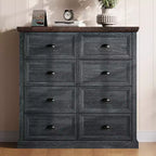 Cassettiera da Comodino con Cassetti Contenitori Stile Rustico AMERLIFE