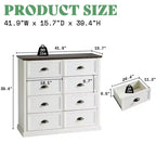 Cassettiera da Comodino con Cassetti Contenitori Stile Rustico AMERLIFE