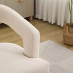 25.79W Poltrona di design moderna con schienale aperto e gambe in legno massiccio effetto invecchiato, sedia da pranzo - ModernLuxe