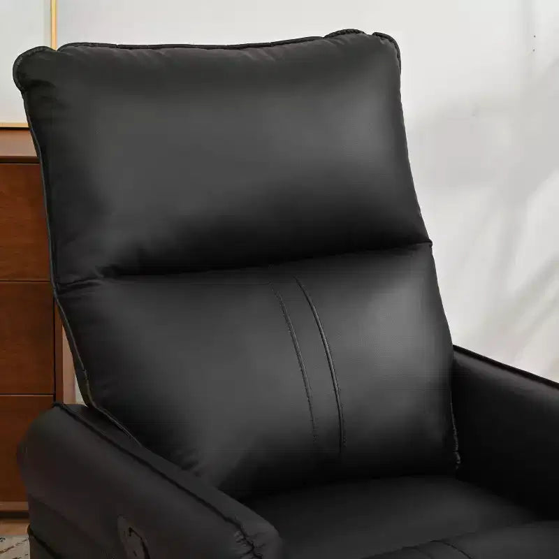 Poltrona reclinabile a dondolo Okak con tasca laterale, girevole a 360°, piccola poltrona a dondolo per cameretta, soggiorno, camera da letto, home theater