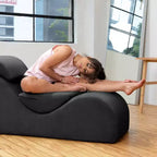 Avana Luvu Lounger - Chaise longue per Yoga, Esercizi, Massaggi - Schiuma ad alta densità - Prodotto negli USA - Grigio chiaro