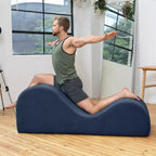 Avana Luvu Lounger - Chaise longue per Yoga, Esercizi, Massaggi - Schiuma ad alta densità - Prodotto negli USA - Grigio chiaro