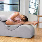 Avana Luvu Lounger - Chaise longue per Yoga, Esercizi, Massaggi - Schiuma ad alta densità - Prodotto negli USA - Grigio chiaro
