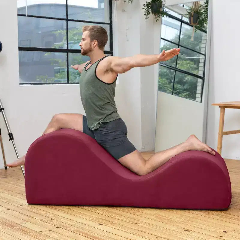 Avana Luvu Lounger - Chaise longue per Yoga, Esercizi, Massaggi - Schiuma ad alta densità - Prodotto negli USA - Grigio chiaro