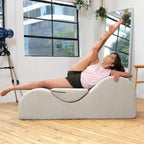Avana Luvu Lounger - Chaise longue per Yoga, Esercizi, Massaggi - Schiuma ad alta densità - Prodotto negli USA - Grigio chiaro