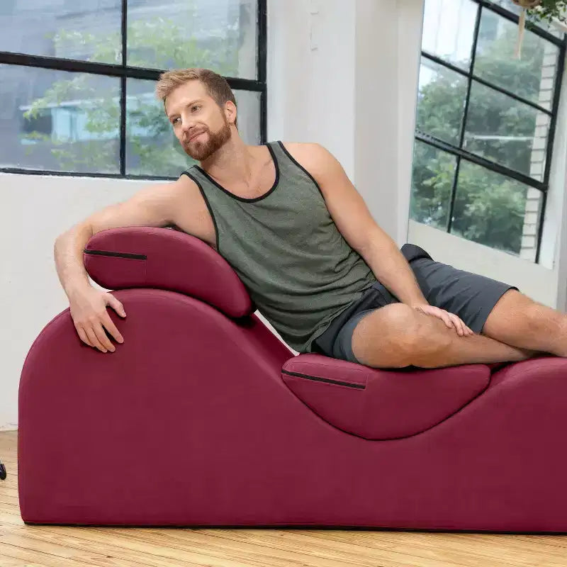 Avana Luvu Lounger - Chaise longue per Yoga, Esercizi, Massaggi - Schiuma ad alta densità - Prodotto negli USA - Grigio chiaro