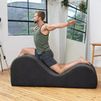 Avana Luvu Lounger - Chaise longue per Yoga, Esercizi, Massaggi - Schiuma ad alta densità - Prodotto negli USA - Grigio chiaro