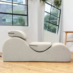 Avana Luvu Lounger - Chaise longue per Yoga, Esercizi, Massaggi - Schiuma ad alta densità - Prodotto negli USA - Grigio chiaro