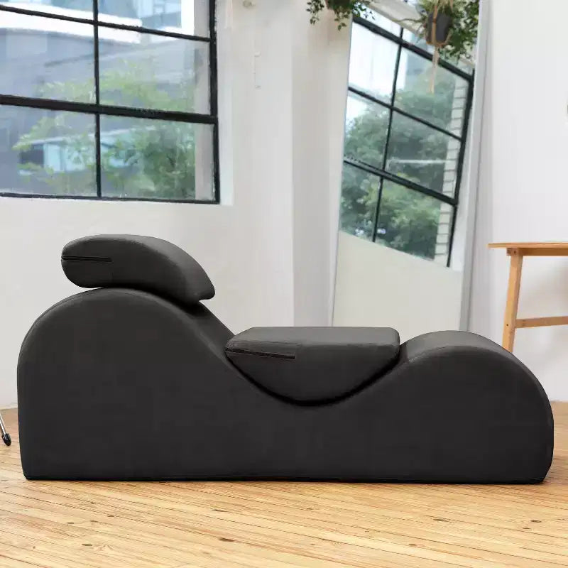 Avana Luvu Lounger - Chaise longue per Yoga, Esercizi, Massaggi - Schiuma ad alta densità - Prodotto negli USA - Grigio chiaro