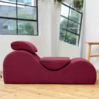 Avana Luvu Lounger - Chaise longue per Yoga, Esercizi, Massaggi - Schiuma ad alta densità - Prodotto negli USA - Grigio chiaro
