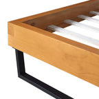 Christopher Knight Home Myora - Struttura letto moderna industriale in legno di pino con base in ferro