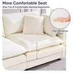 Divano sezionale modulare a U Mjkone 101'', divano Cloud a 5 posti con 2 pouf, divano letto moderno in ciniglia con seduta profonda