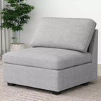 Belffin Chenille Middle Seat – Modulo Contenitore Componibile con Tessuto Delicato sulla Pelle e Tonalità Naturali