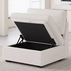 Belffin Chenille Middle Seat – Modulo Contenitore Componibile con Tessuto Delicato sulla Pelle e Tonalità Naturali