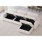 Belffin Chenille Middle Seat – Modulo Contenitore Componibile con Tessuto Delicato sulla Pelle e Tonalità Naturali