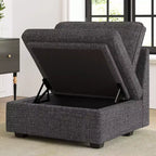 Belffin Chenille Middle Seat – Modulo Contenitore Componibile con Tessuto Delicato sulla Pelle e Tonalità Naturali