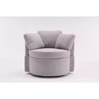 Okak Poltrone Moderne di Design per Camera da Letto, Poltrona Girevole e Contenitore in Tessuto Teddy con Cuscino Schienale per Soggiorno